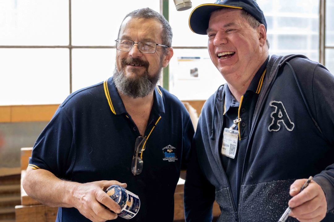 Andrew and his support worker Steve